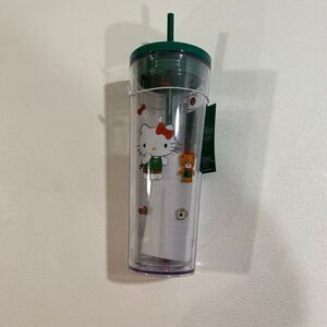 Hello Kitty x Starbucks 24oz Green Lid Tumbler Cup | Limited Edition Collab | Ne